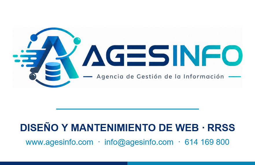 Tarjeta de visita de AGESINFO — Agencia de Gestión de la Información